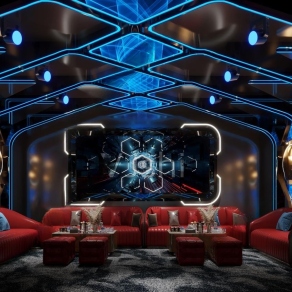 现代KTV包厢3D模型下载